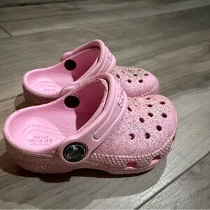 CROCS Kids Glitter Clogs - Light Pink